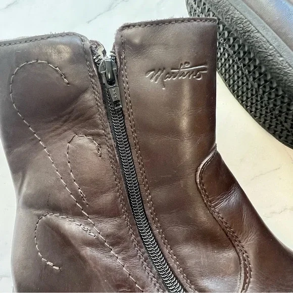 Martino Lindsay Weatherproof Leather Canadian Made Women's Boots Brown Size 10 - Picture 3 of 15